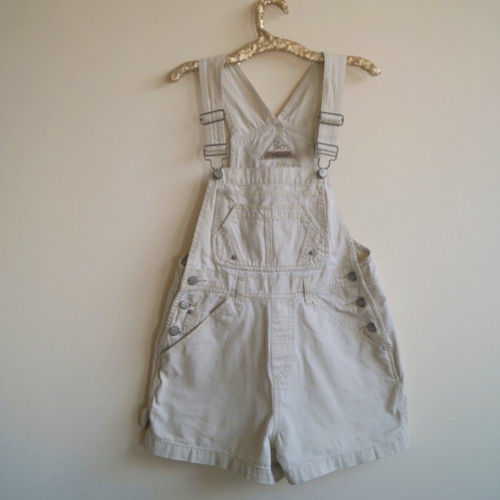 90s Khaki Short Overalls